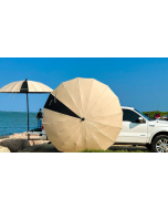 Pipeliners Cloud 8' Khaki Canopy 60MPH Tested Umbrella
