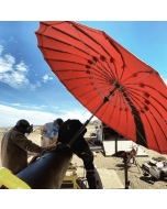 Pipeliners Cloud 8' Red Canopy 60MPH Tested Umbrella