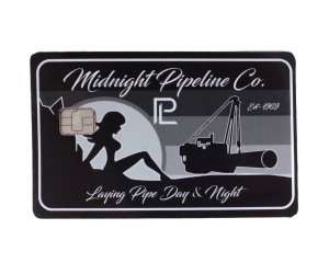 Laying Pipe Credit Card Decal