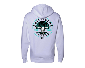 Oilfield Cattle Co. Est 2014 Hoodie - White