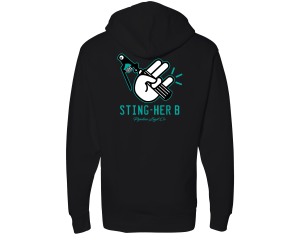 Sting Her B Hoodie - Black