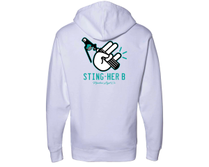 Sting Her B Hoodie - White