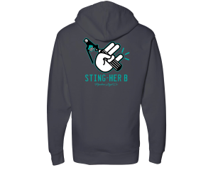 Sting Her B Hoodie - Grey