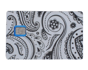 Paisley Credit Card Decal - White