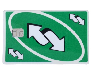 Uno Reverse Credit Card Decal